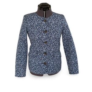 J. Crew Quilted Blue Floral Women's Jacket
